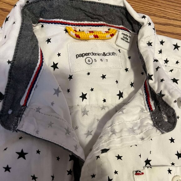 Paper, Denim & Cloth Button Down Toddler Boy Size 4 - Picture 3 of 5